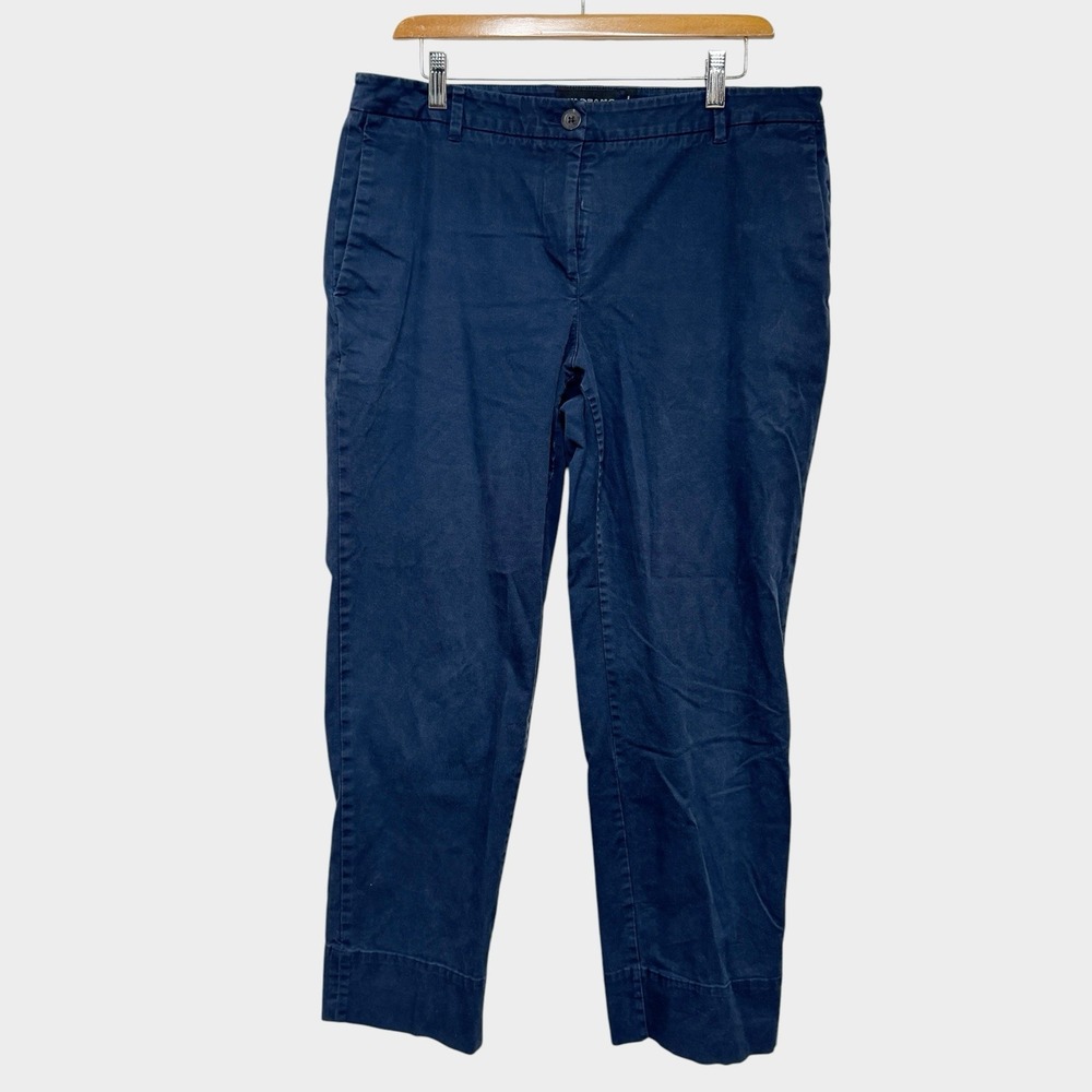 Wildfang The Essential Trouser Navy Blue Women Size 12 Chinos Ankle Minimalist